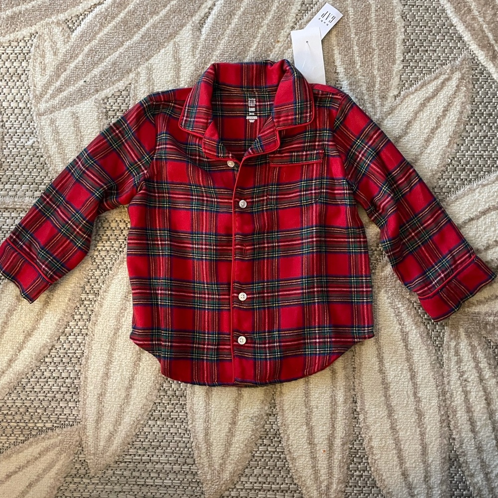 Brand new baby gap flannel pj set